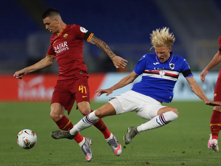 In scivolata Roma-Samp - Getty Images